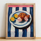 Porchetta – Italian Meat Dish, Brasserie Poster, no-text version framed in wood