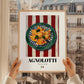 Agnolotti – Italian Pasta, Ristorante Wall Art, styled in a charming Paris street view