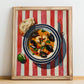 Cioppino – Italian Soup Dish, Fine Dining Restaurant Still Life, no-text version framed in wood