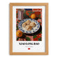 Xiao Long Bao – Colorful Oil Painting, Chinese Food Wall Decor, set in oak frame