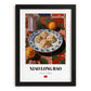 Xiao Long Bao – Colorful Oil Painting, Chinese Food Wall Decor, in sleek black frame