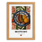 Bratwurst – Colorful Oil Painting, German Food Illustration, set in oak frame