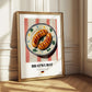 Bratwurst – on Striped Tablecloth, German Food Painting