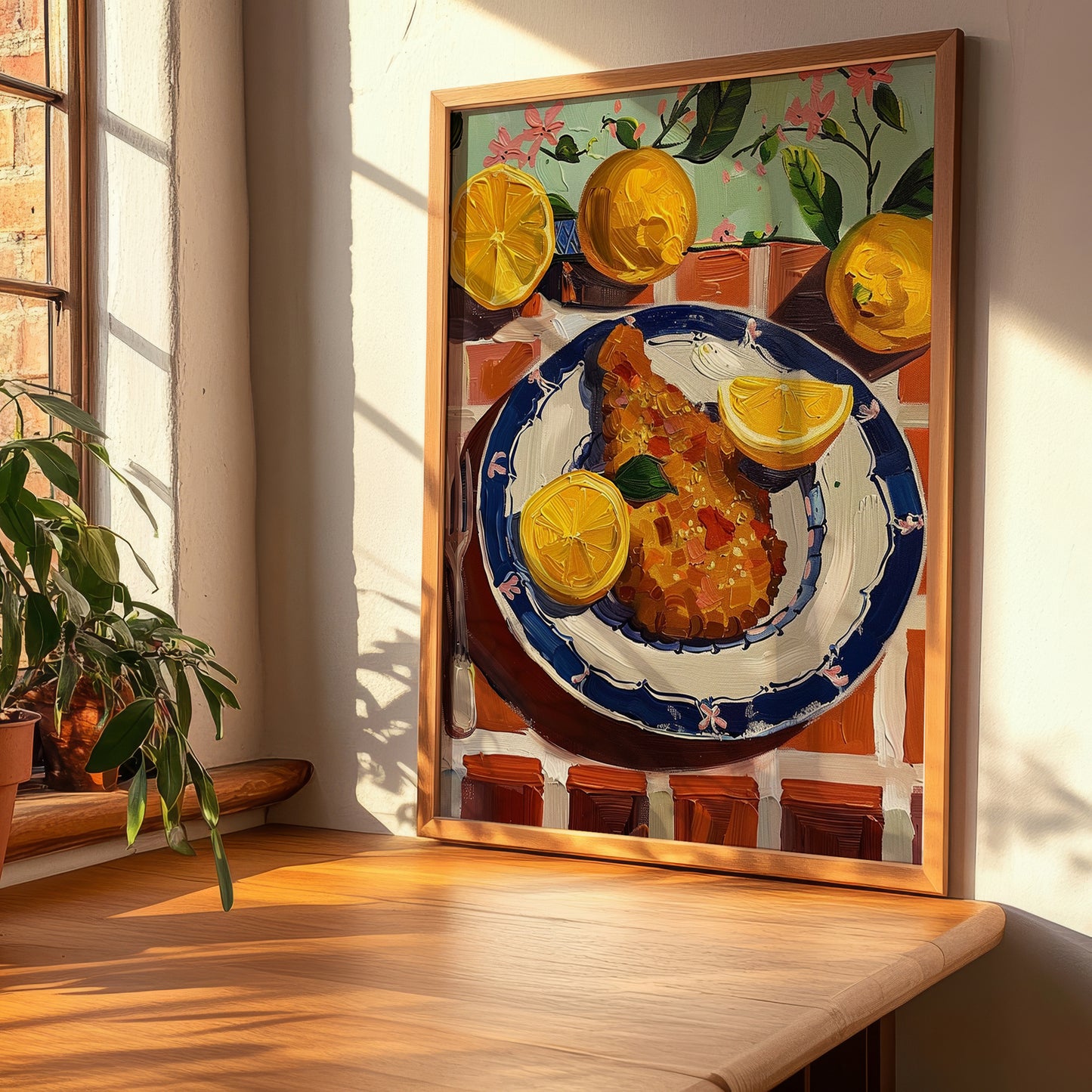 Schnitzel – Oil Painting, German Food Wall Decor, clean layout with no caption