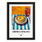 Crema Catalana – Oil Painting, Spanish Dessert Illustration, in sleek black frame
