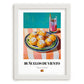 Buñuelos de Viento – Art, Spanish Dessert Wall Print, placed in minimal white frame