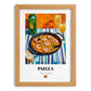 Paella – Colorful Oil Painting, Spanish Food Poster, set in oak frame