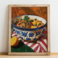 Fabada Asturiana – Art, Spanish Food Wall Art, no-text version framed in wood