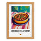 Chorizo a la Sidra – Art, Spanish Food Painting, set in oak frame