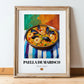 Paella de Marisco – Colorful Oil Painting, Spanish Food Print, in wooden frame leaning on the floor