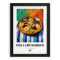 Paella de Marisco – Colorful Oil Painting, Spanish Food Print, in sleek black frame