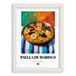 Paella de Marisco – Colorful Oil Painting, Spanish Food Print, placed in minimal white frame