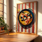 Fideuà – on Striped Tablecloth, Spanish Pasta Wall Print, clean layout with no caption