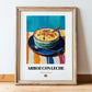 Arroz con Leche – Art, Spanish Dessert Painting, in wooden frame leaning on the floor