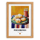 Polvorones – Colorful Oil Painting, Spanish Dessert Wall Illustration, set in oak frame