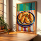 Empanadillas – Colorful Oil Painting, Spanish Pastry Illustration, clean layout with no caption