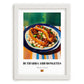 Butifarra amb Mongetes – Art, Spanish Food Still Life, placed in minimal white frame