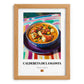 Caldereta de Langosta – Art, Spanish Food Poster, set in oak frame