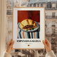 Empanada Gallega – Art, Spanish Pastry Wall Painting, styled in a charming Paris street view