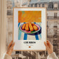 Churros – Colorful Oil Painting, Spanish Dessert Wall Art, styled in a charming Paris street view