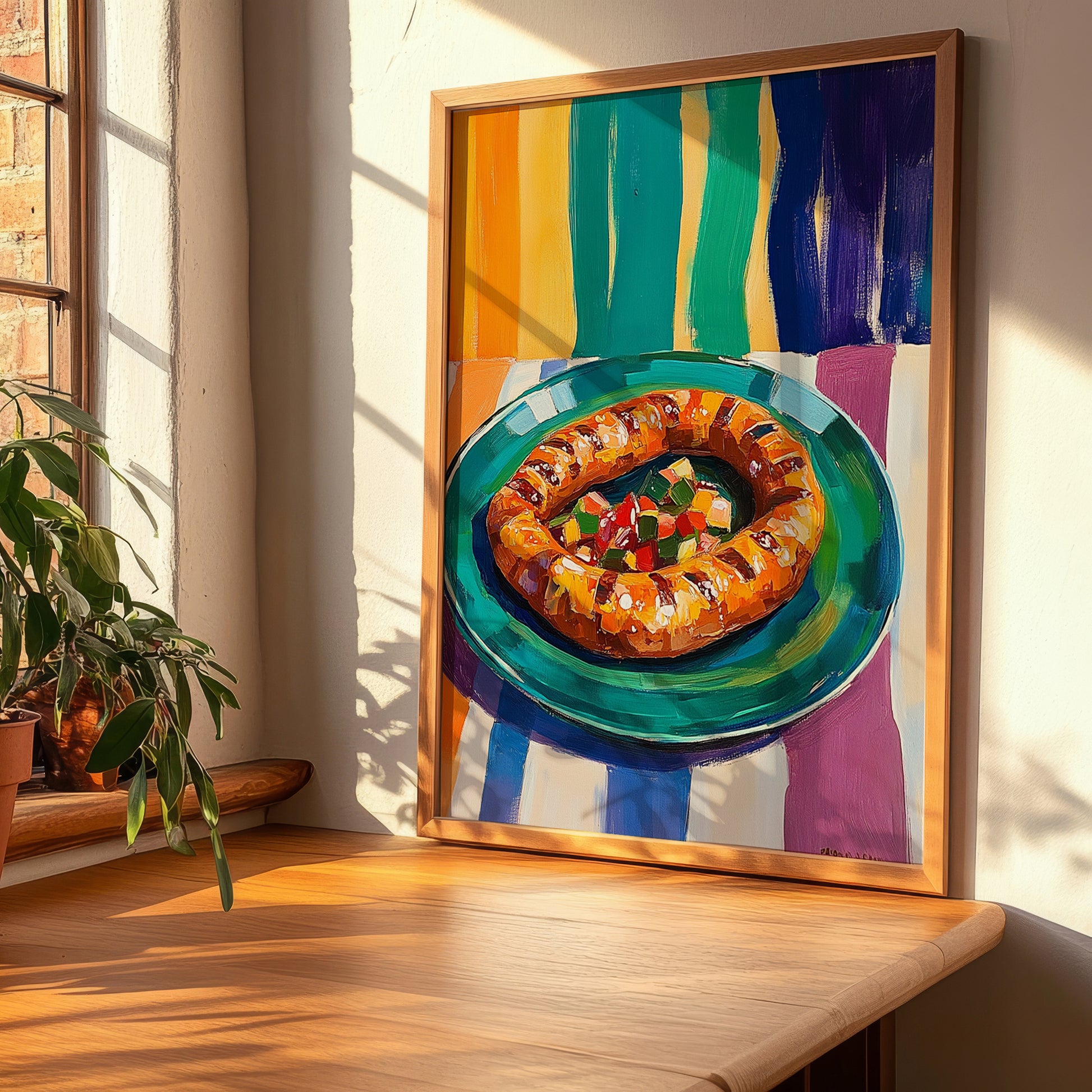Chorizo – Oil Painting, Spanish Food Wall Decor, clean layout with no caption