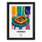 Chorizo – Oil Painting, Spanish Food Wall Decor, in sleek black frame