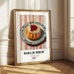 Baba au Rhum – on Striped Tablecloth, French French Dessert Still Life 