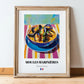 Moules Marinières – Colorful Oil Painting, French Food Wall Decor, in wooden frame leaning on the floor