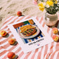 Steak Frites – Oil Painting, French Food Illustration, unframed on coastal sand