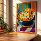 Soupe à l’Oignon – Colorful Oil Painting, French Food Poster, clean layout with no caption
