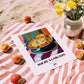 Soupe à l’Oignon – Colorful Oil Painting, French Food Poster, unframed on coastal sand