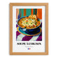 Soupe à l’Oignon – Colorful Oil Painting, French Food Poster, set in oak frame