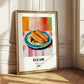 Éclair – Colorful Oil Painting, French French Pastry Print 