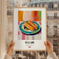 Éclair – Colorful Oil Painting, French French Pastry Print, styled in a charming Paris street view