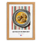 Quenelles de Brochet – on Striped Tablecloth, French Food Painting, set in oak frame