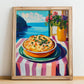Brandade de Morue – Art, French Food Print, no-text version framed in wood