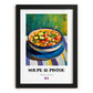 Soupe au Pistou – Colorful Oil Painting, French Food Still Life, in sleek black frame