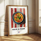 Soupe au Pistou – on Striped Tablecloth, French Food Illustration