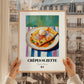 Crêpes Suzette – Art, French French Dessert Painting, styled in a charming Paris street view