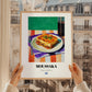 Moussaka – Oil Painting, Greek Food Painting, styled in a charming Paris street view