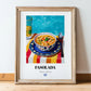 Fasolada – Art, Greek Food Wall Art, in wooden frame leaning on the floor