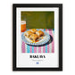 Baklava – Oil Painting, Greek Dessert Illustration, in sleek black frame