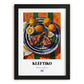 Kleftiko – Colorful Oil Painting, Greek Food Painting, in sleek black frame
