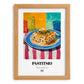 Pastitsio – Colorful Oil Painting, Greek Pasta Still Life, set in oak frame