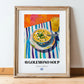 Avgolemono Soup – Colorful Oil Painting, Greek Food Still Life, in wooden frame leaning on the floor