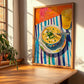 Avgolemono Soup – Colorful Oil Painting, Greek Food Still Life, clean layout with no caption