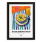Avgolemono Soup – Colorful Oil Painting, Greek Food Still Life, in sleek black frame