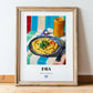 Fava – Colorful Oil Painting, Greek Food Wall Decor, in wooden frame leaning on the floor
