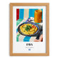 Fava – Colorful Oil Painting, Greek Food Wall Decor, set in oak frame