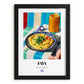 Fava – Colorful Oil Painting, Greek Food Wall Decor, in sleek black frame